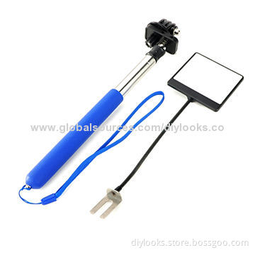 6-fold Retractable Handheld Monopod with Mirror for Gopro Hero 1 / 2 / 3 / 3+